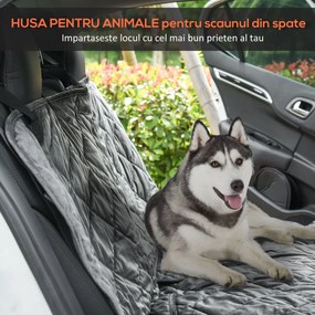 PawHut Husă Protecție Scaun Auto pentru Câini, Impermeabilă, 160x145 cm, Gri | Aosom Romania
