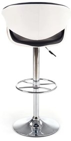Scaun de bar Hulse, negru/alb