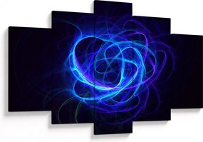 Tabloul cu ghem albastru abstract (150x105 cm)