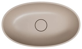 Omnires Shell M+ lavoar 50x32 cm ovale sub blat maro bej SHELL500UNDB