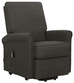 329727 vidaXL Fotoliu rabatabil cu ridicare, gri taupe, textil