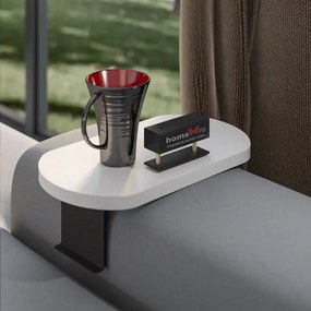 Masuta laterala, Verla Homs, alb si negru, reglabil, 25040