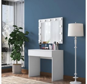 Măsuță de toaletă Bojoremo 20 (cu oglindă) (cu iluminat LED) (alb). 1107273