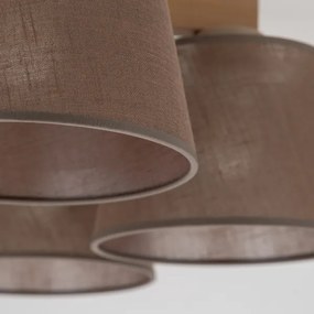 Brilagi - Lustră de tavan aplicată LATTE SABIA 5xE27/15W/230V pin/maro