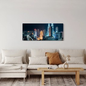 Tablou - Noaptea în Kuala Lumpur (120x50 cm)