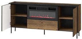 Masă TV Phelan P16 (Nuc warmia + Negru). 1062546
