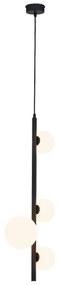 Lustră pe cablu TAIDA 4xG9/40W/230V neagră Jupiter 1926