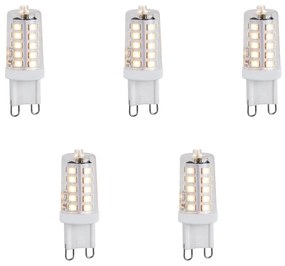 Set de 5 becuri LED G9 reglabile 1.2W 100 lm 2700K
