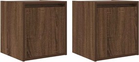vidaXL Noptiere montate pe perete 2 buc Stejar maro 38x34x40 cm