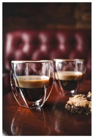 Căni 2 buc. pentru cappuccino, cu perete dublu 250 ml Cristallo – Vialli Design