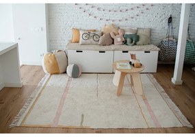 Covor roz/crem lavabil/țesut manual din bumbac 140x200 cm Lanes Vintage Nude – Lorena Canals