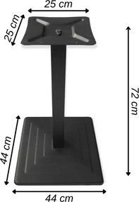 Masa din MDF, patrat  texturata, Homs, negru marmorat, 80 x 80 x 75 cm, A0111