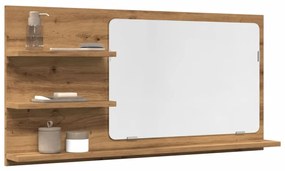 vidaXL Dulap baie cu oglindă stejar artizanal 90x11x45 cm, lemn