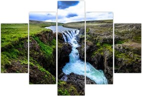 Tablou - Cascada intre stânci (150x105 cm)