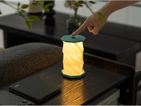 Decorațiune luminoasă albă/turcoaz portabilă cu USB ø 8 cm Twist – Gingko