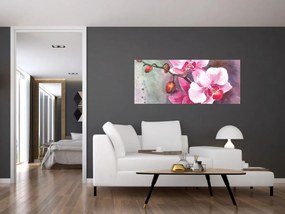 Tablou - Orhidee, acvariu (120x50 cm)