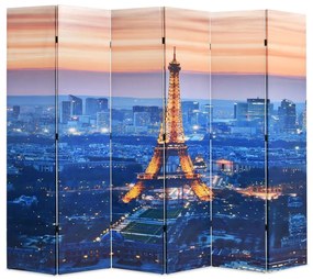 Paravan de camera pliabil, 228 x 170 cm, Parisul noaptea 228 x 170 cm, 1