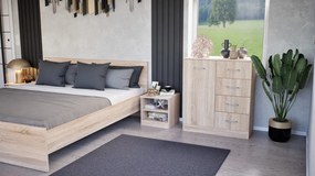 Noptieră Miami deschisă 40x40 cm stejar sonoma-stejar sonoma