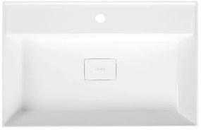 Sapho - Lavoar pentru blat GODIVA, 68 x 44 cm, marmură/alb