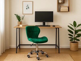 Set pentru birou masa de birou TAYLOR SONOMA 100x50 cm + scaun de birou AVOLA VELVET verde