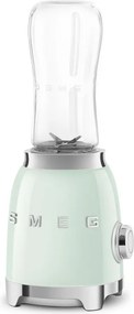 Blender Smeg PBF01PGEU, 300 W, 2 x 600 ml, 20 000–24 000 rpm, Baza antiderapanta, Fara BPA, Otel inoxidabil, Verde pastel