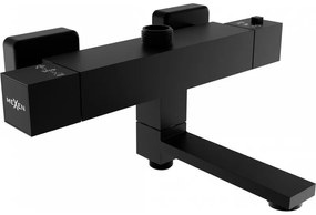 Mexen Cube baterie termostatică pentru cadă și duș, neagră - 77910-70