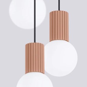 Lustră pe cablu Sollux SL.1735 HALO 3xG9/8W/230V d. 25 cm maro