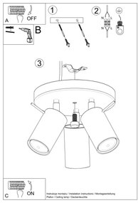Spot Sollux SL.1503 RING 3xGU10/10W/230V verde