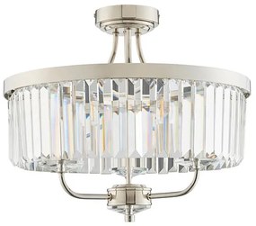 Endon 90264 - Lustră aplicată CHESTERFIELD 3xE14/6W/230V, diam. 45 cm, crom lucios