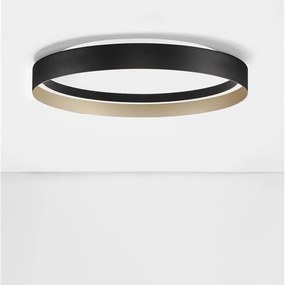 Plafoniera circulara aluminiu negru/auriu LED CCT LUMIA 60cm