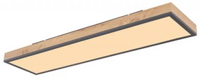 Plafoniera LED Doro 416080WD4, 24W, 1500lm, lumina calda, IP20, maro+crom, Globo Lighting