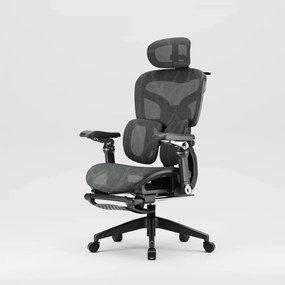 RESIGILAT- AEROMAX PRO SLIDING Scaun ergonomic, Sezut Translatie, cotiere 6D, Tetiera 3D, Suport lombar dublu ajustabil, Suport picioare, Umeras, Full Mesh, Negru