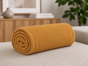 Patura fleece FLEORA, maro-portocaliu Dimensiune: 150 x 200 cm