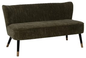 Canapea verde cu tapițerie din chenille 134 cm Glam – Ixia