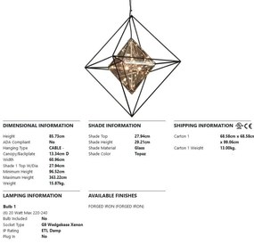 Lustra eleganta design modern EPIC, cu 6 surse de lumina
