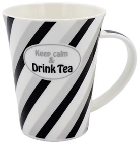 Cană din porțelan personalizată cu mesaj "Keep calm and Drink Tea"