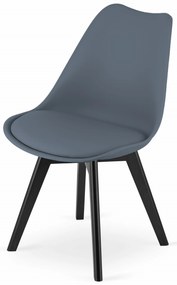 Scaun BALI MARK gri inchis cu picioare negre