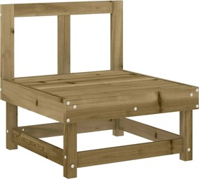 vidaXL Canapea de mijloc pentru grădină, lemn de pin impregnat