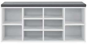 Suport pantofi cu captuseala 104 x 30 x 48 cm alb