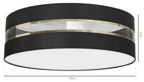 Plafonieră ULTIMO 3xE27/60W/230V neagră