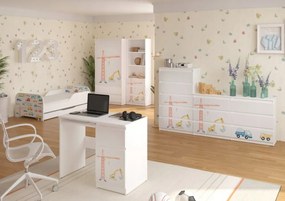 Pat pentru copii 140 x 70 cm cu motiv de camion