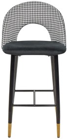 Set 2 buc scaun tip bar Fabian (alb negru). 1078841