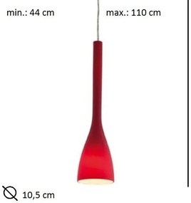 Pendul modern diametru 10,5 cm FLUT SP1 SMALL rosso 035703