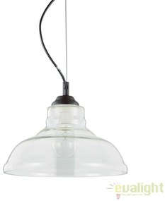 Lustra diametru 28cm, din sticla suflata manual, BISTRO SP1 PLATE 112336