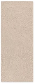 Covor tip traversă bej țesut manual din lână 80x200 cm Eleni Light Beige – Hanse Home