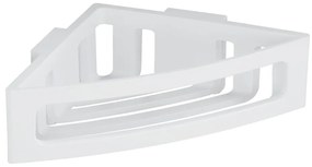 Raft de baie alb autoadeziv pe colț din plastic Bralia - Wenko