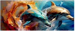 Tablou - Pictură de delfin (120x50 cm)