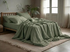 Lenjerie de pat musselin MUSSARI verde oliv Dimensiune lenjerie de pat: 70 x 90 cm | 140 x 200 cm