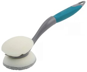 Perie pentru spalat vase cu burete, mix culori, Funny