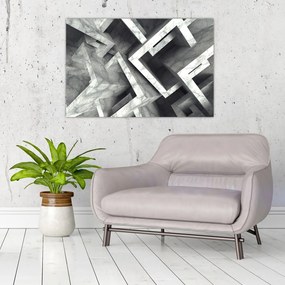 Tablou cu cuburi abstracte (90x60 cm)